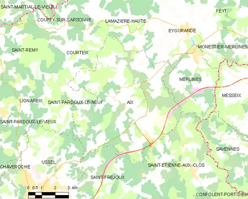 Detailkaart van de gemeente