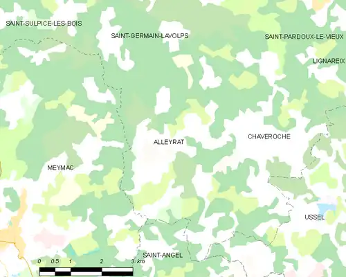 Detailkaart van de gemeente