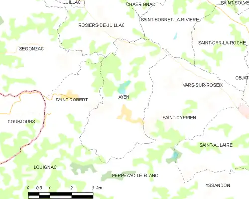 Detailkaart van de gemeente