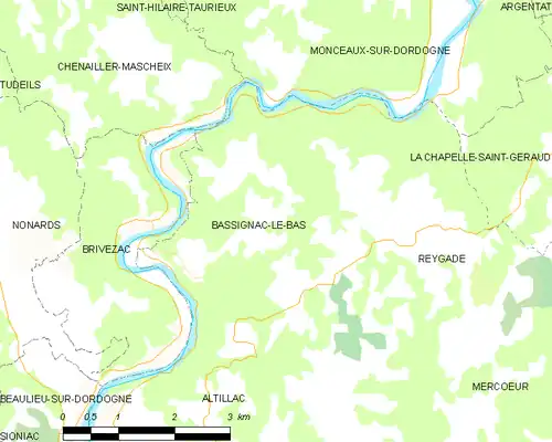 Detailkaart van de gemeente