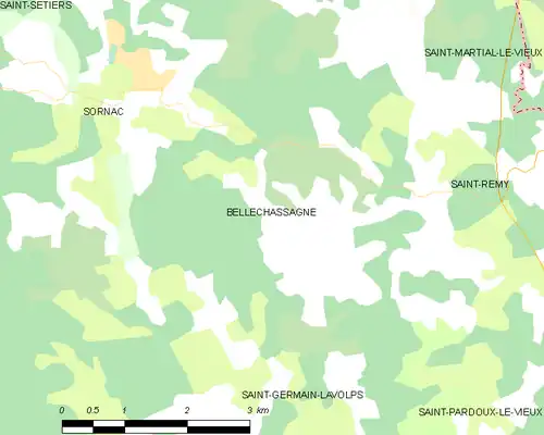 Detailkaart van de gemeente