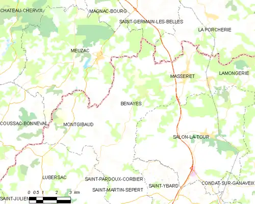 Detailkaart van de gemeente