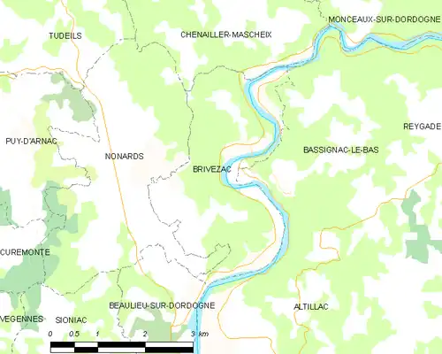 Detailkaart van de gemeente