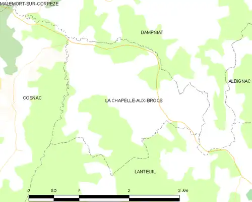 Detailkaart van de gemeente