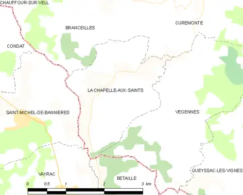 Detailkaart van de gemeente