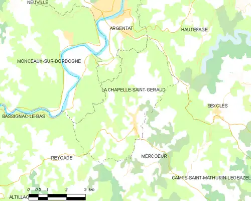 Detailkaart van de gemeente