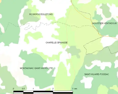 Detailkaart van de gemeente