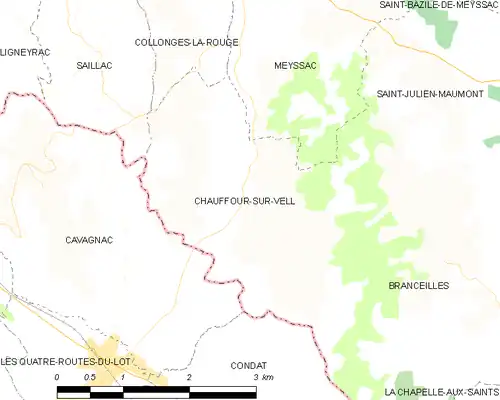 Detailkaart van de gemeente