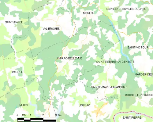 Detailkaart van de gemeente