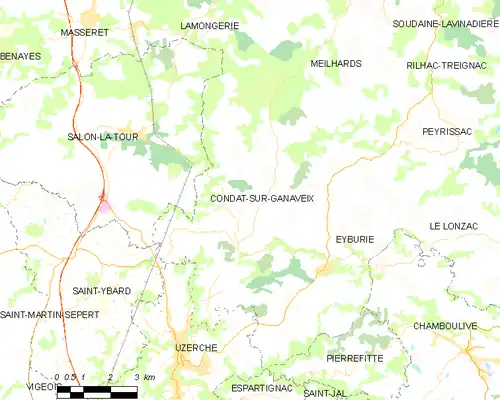 Detailkaart van de gemeente