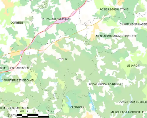 Detailkaart van de gemeente