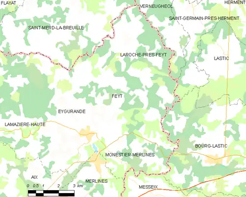 Detailkaart van de gemeente