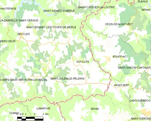 Detailkaart van de gemeente