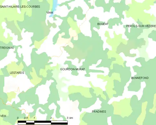 Detailkaart van de gemeente