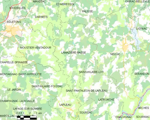 Detailkaart van de gemeente