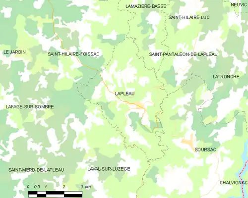 Detailkaart van de gemeente