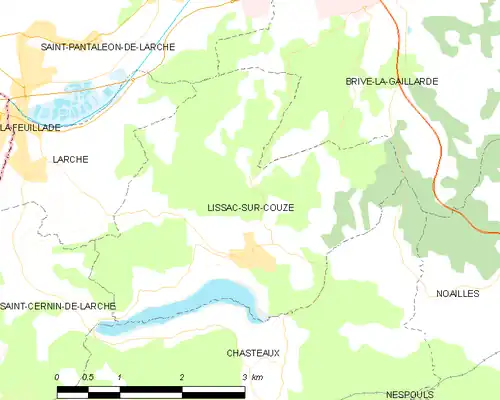 Detailkaart van de gemeente