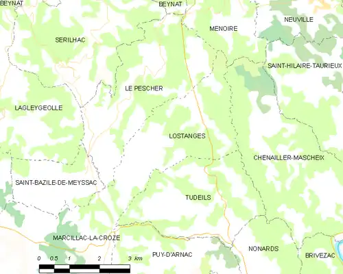 Detailkaart van de gemeente