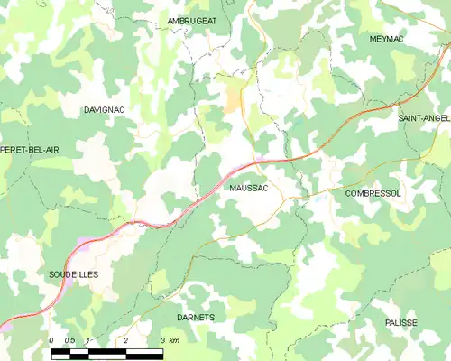 Detailkaart van de gemeente