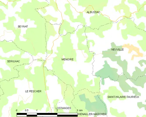 Detailkaart van de gemeente