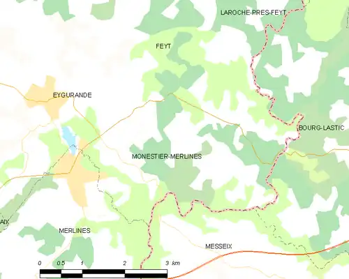 Detailkaart van de gemeente