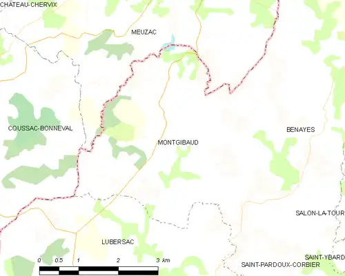 Detailkaart van de gemeente