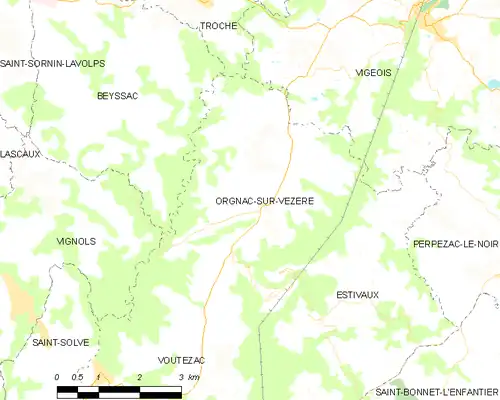 Detailkaart van de gemeente