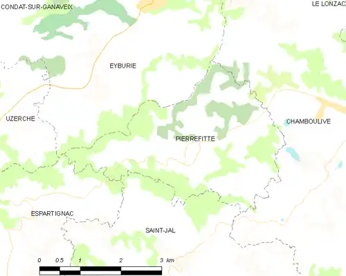 Detailkaart van de gemeente