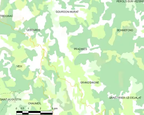 Detailkaart van de gemeente