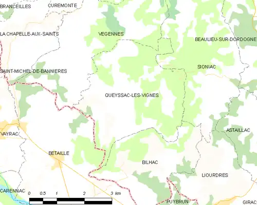 Detailkaart van de gemeente