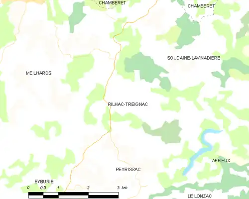 Detailkaart van de gemeente