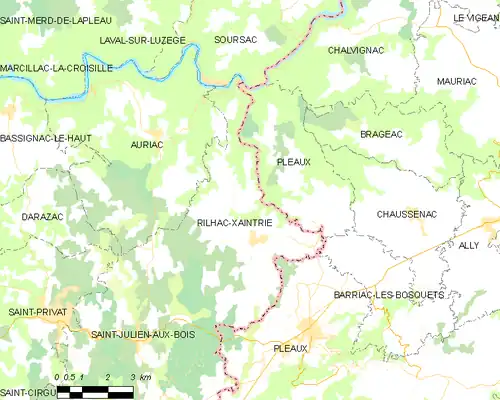 Detailkaart van de gemeente