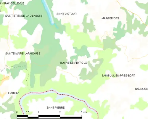 Detailkaart van de gemeente