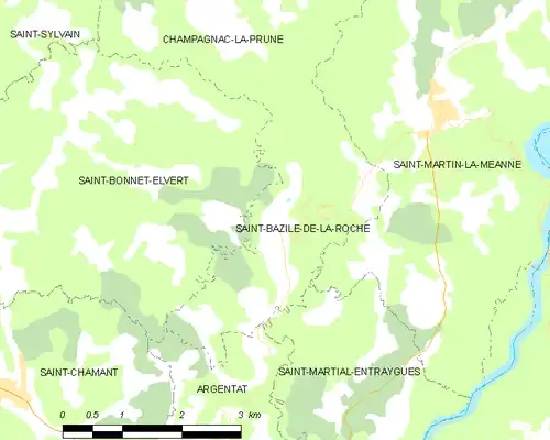 Detailkaart van de gemeente