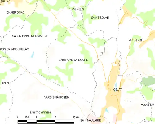 Detailkaart van de gemeente