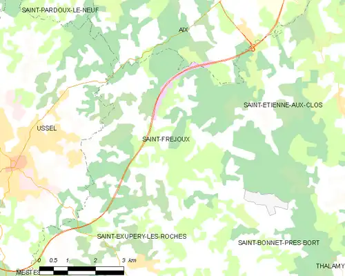 Detailkaart van de gemeente