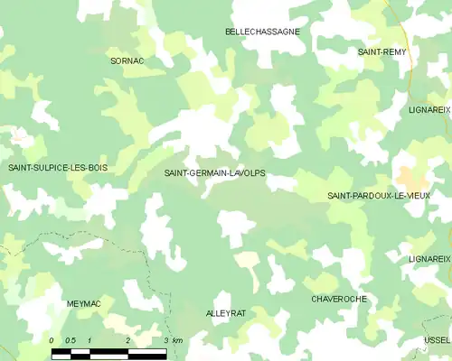 Detailkaart van de gemeente