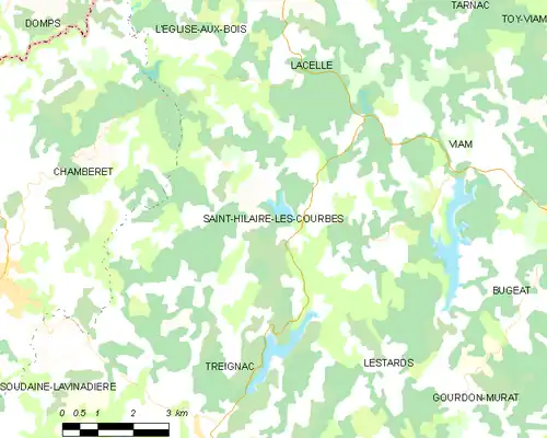 Detailkaart van de gemeente