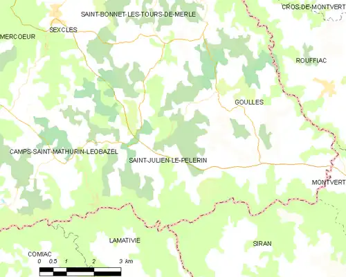 Detailkaart van de gemeente