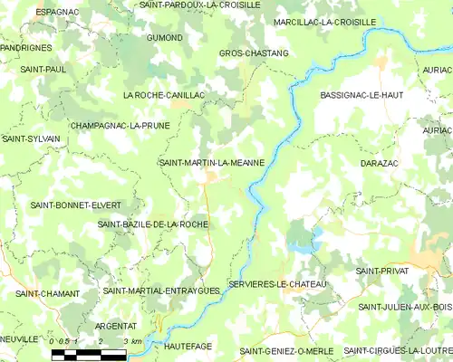 Detailkaart van de gemeente