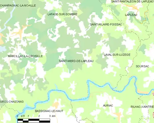 Detailkaart van de gemeente