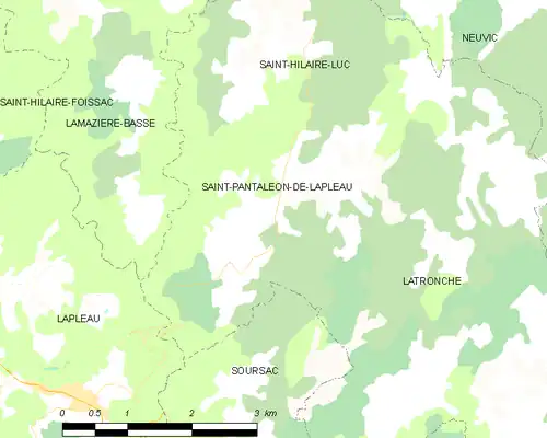 Detailkaart van de gemeente