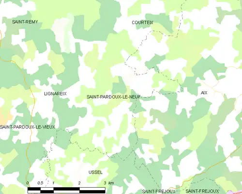 Detailkaart van de gemeente