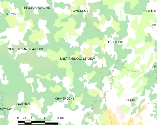 Detailkaart van de gemeente