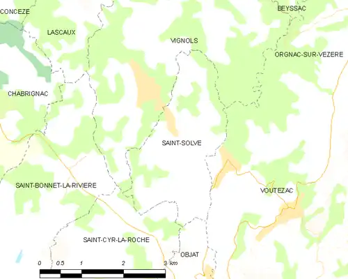 Detailkaart van de gemeente