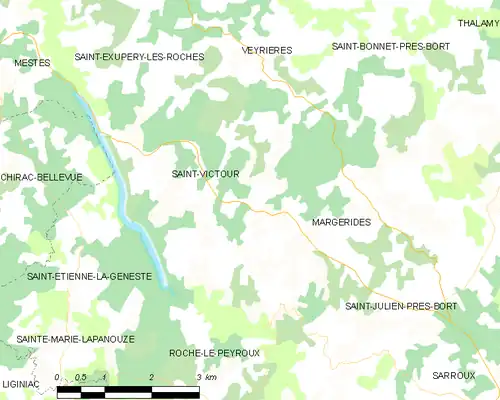 Detailkaart van de gemeente