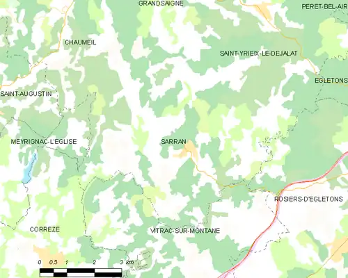 Detailkaart van de gemeente