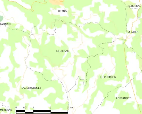 Detailkaart van de gemeente