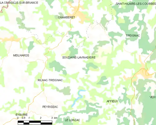 Detailkaart van de gemeente