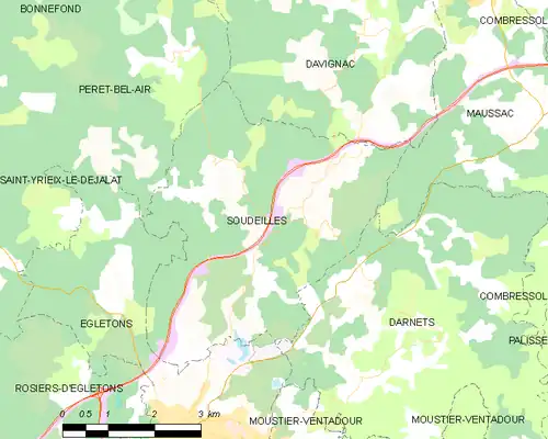 Detailkaart van de gemeente